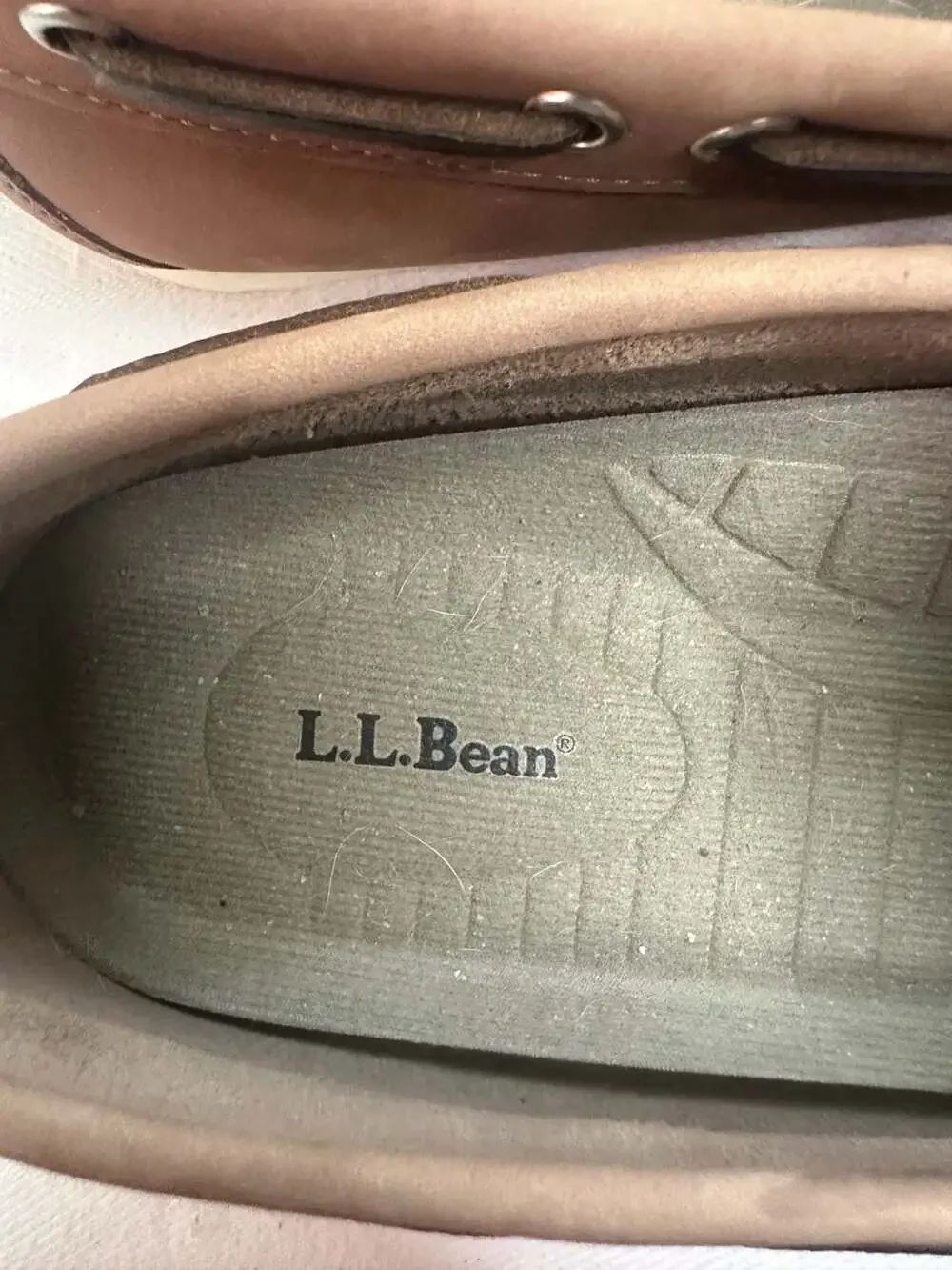 L.L. Bean Brown Leather Boat Shoes, Men's Size 12 EE